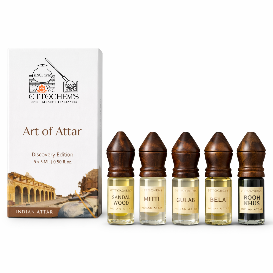 Traditional Art of Attar | Discovery Edition | Set of 5 | Crafted in Kannauj