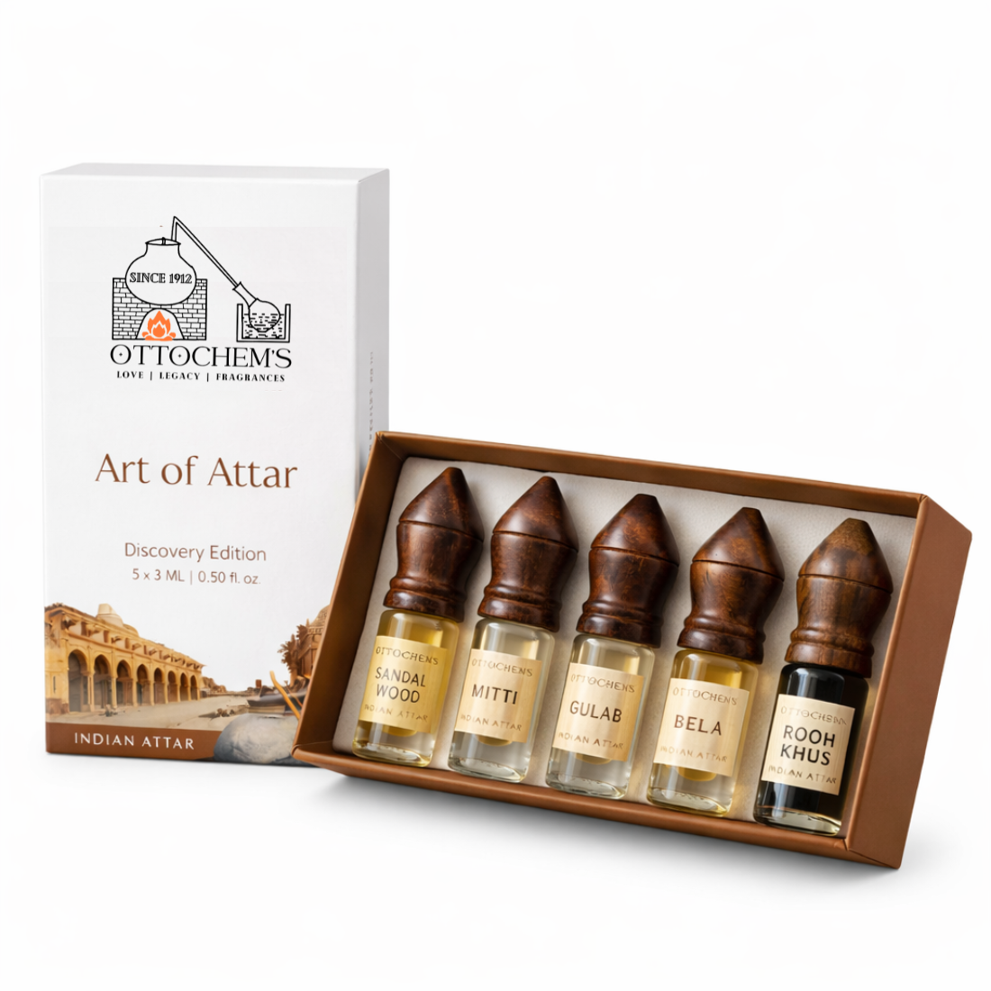 Traditional Art of Attar | Discovery Edition | Set of 5 | Crafted in Kannauj
