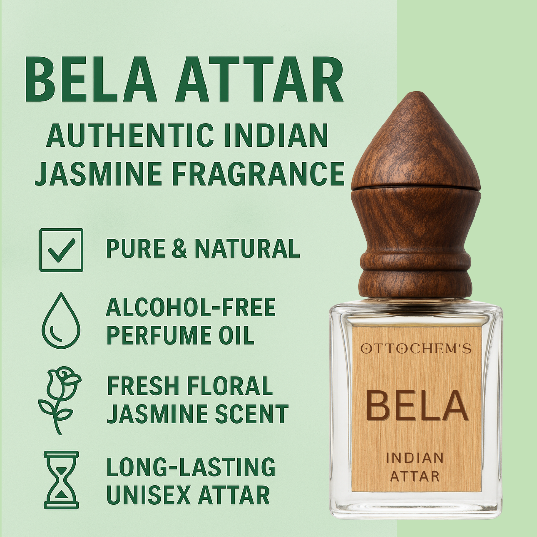 Bela | Jasmine | Indian Authentic Attar Ottochem's Perfume