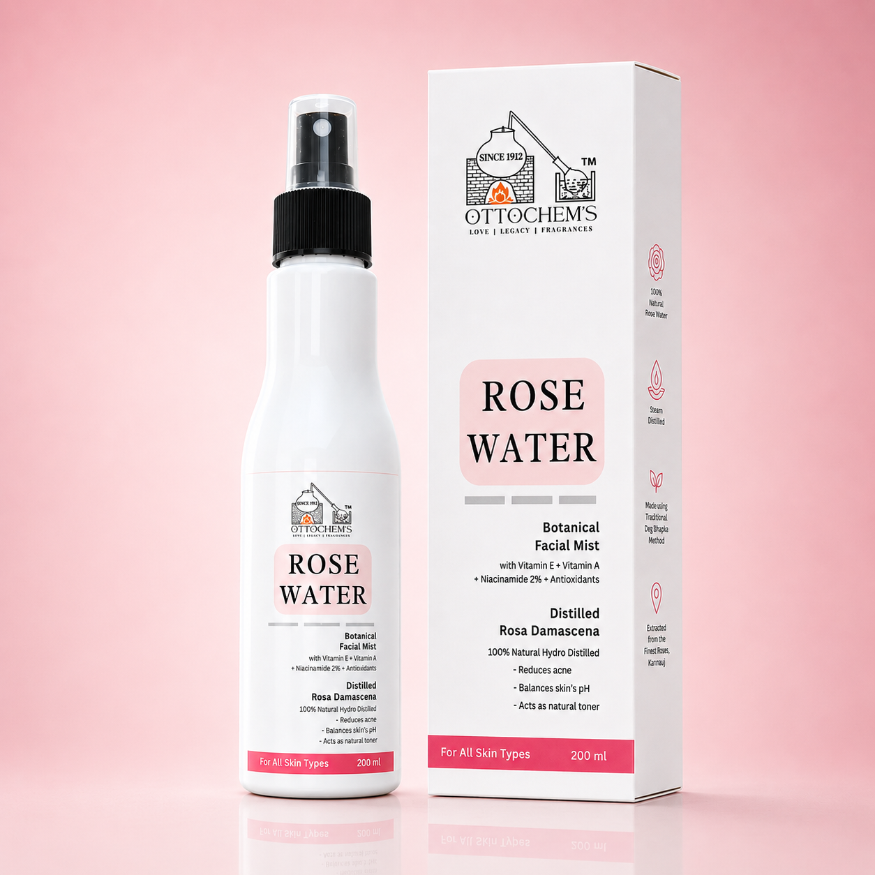 Rose Water | Botanical Facial Mist | 200ml Ottochem's Perfume